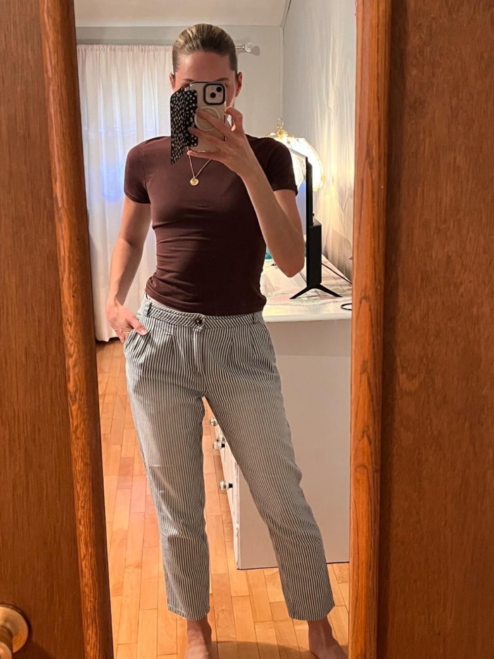 Free People Pinstripe Trouser Pant